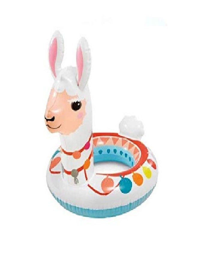 PRISMAXIC Llama Pool Rings Inflatable Swim Pool Float Water Float Ring Tube Swimming Baby Safety Seat Float Ring Red Fire Engine Shape Tube Kids and Adults- 34" x 23" (Animal Llama) - Image 1